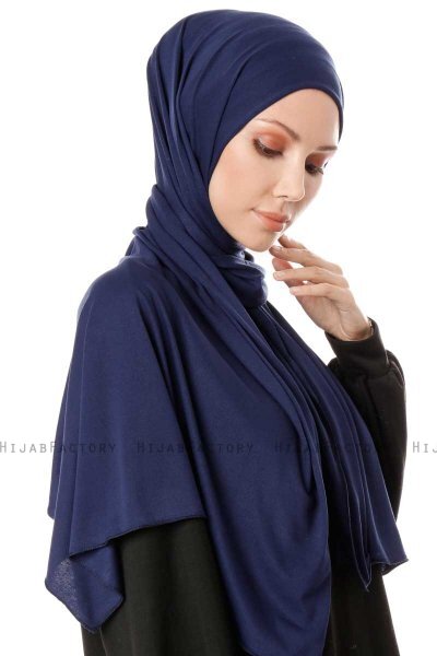 Hande - Hijab En Coton Bleu Marin - Gülsoy