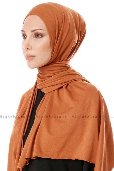 Hande - Hijab En Coton Terracotta - Gülsoy