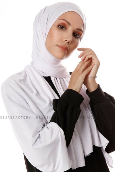Hande - Hijab En Coton Blanc - Gülsoy