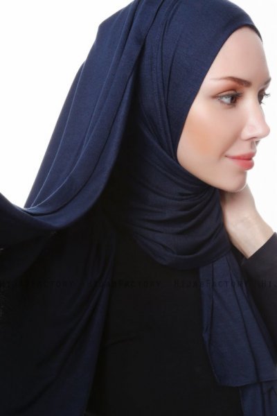Hanfendy - Hijab Pratique One-Piece Bleu Marin