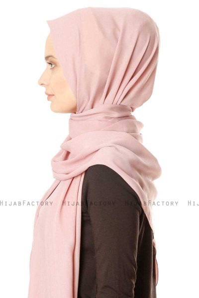 Hazal - Hijab Crepe Vieux Rose - Ecardin