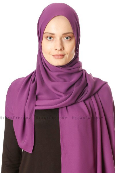 Hazal - Hijab Crepe Violet - Ecardin
