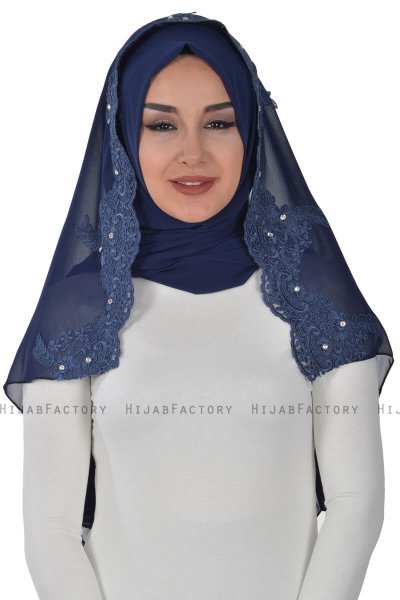 Helena - Hijab Pratique Bleu Marin - Ayse Turban
