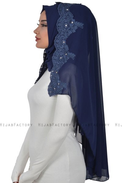 Helena - Hijab Pratique Bleu Marin - Ayse Turban
