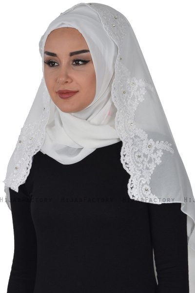 Helena - Hijab Pratique Blanc Cassé - Ayse Turban