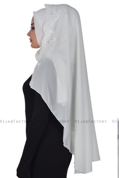 Helena - Hijab Pratique Blanc Cassé - Ayse Turban