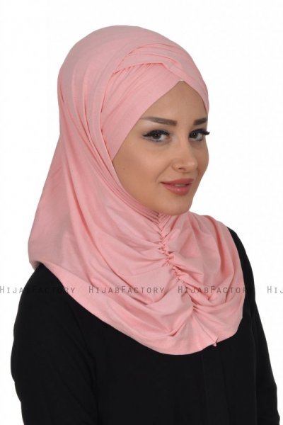Hilda - Hijab En Coton Vieux Rose