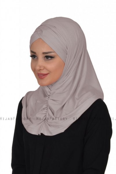 Hilda - Hijab En Coton Taupe