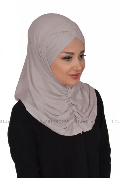 Hilda - Hijab En Coton Taupe
