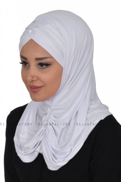Hilda - Hijab En Coton Blanc