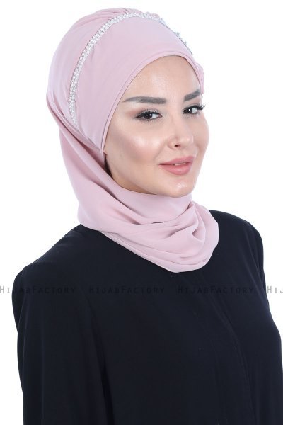 Hillevi - Turban Instant Chiffon Vieux Rose