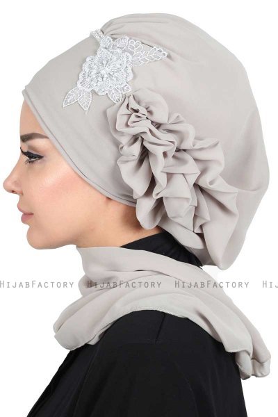 Hillevi - Turban Instant Chiffon Taupe