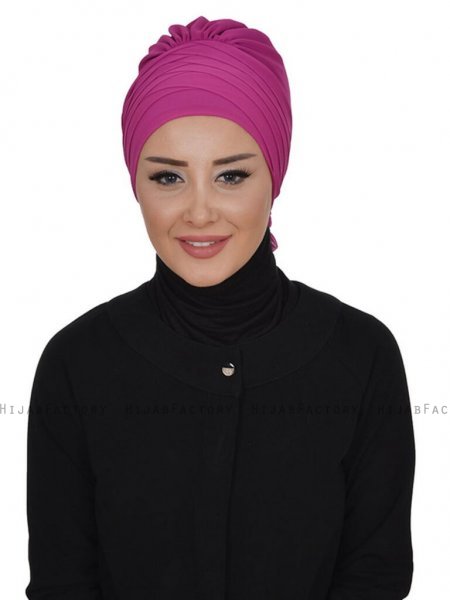 Jane - Turban Chiffon Fuchsia - Ayse Turban