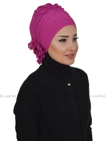 Jane - Turban Chiffon Fuchsia - Ayse Turban
