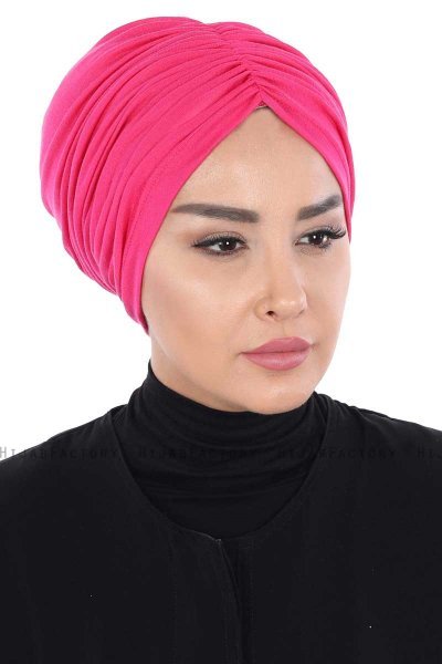 Jill - Turban En Coton Fuchsia - Ayse Turban