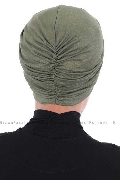 Jill - Turban En Coton Kaki - Ayse Turban