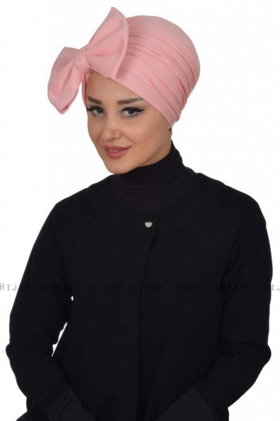 Julia - Turban En Coton Vieux Rose - Ayse Turban