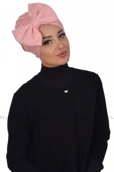 Julia - Turban En Coton Vieux Rose - Ayse Turban