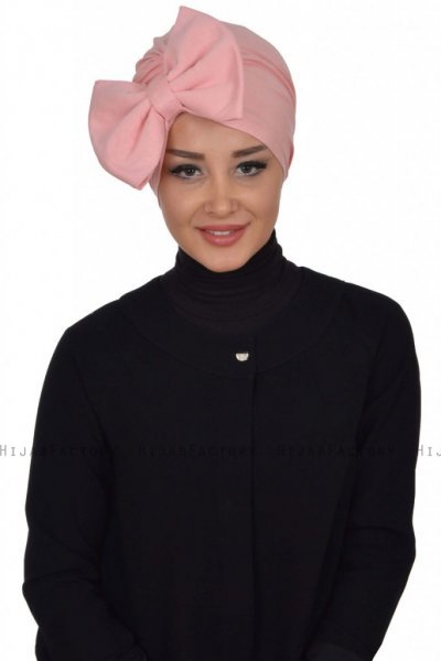 Julia - Turban En Coton Vieux Rose - Ayse Turban