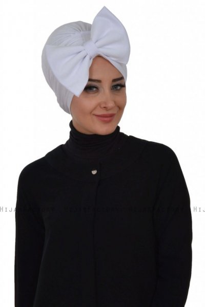 Julia - Turban En Coton Blanc - Ayse Turban