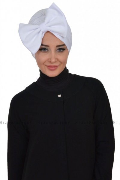 Julia - Turban En Coton Blanc - Ayse Turban