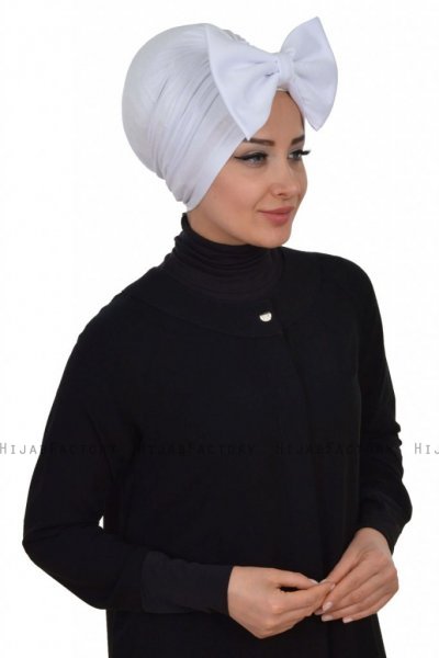 Julia - Turban En Coton Blanc - Ayse Turban