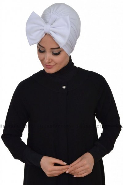 Julia - Turban En Coton Blanc - Ayse Turban