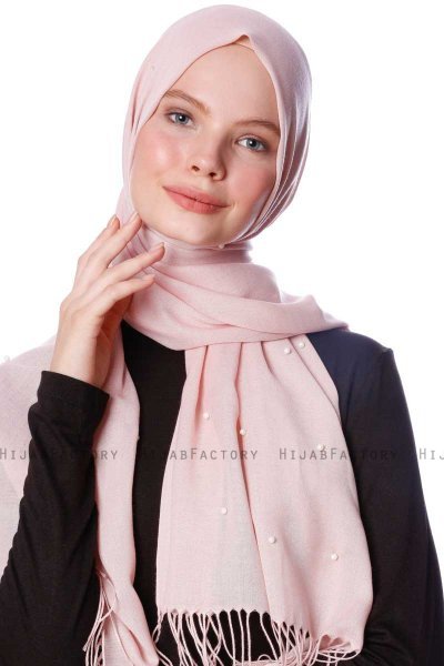 Kadri - Hijab Vieux Rose Avec Des Perles - Özsoy