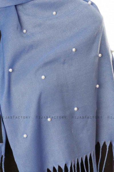Kadri - Hijab Bleu Clair Avec Des Perles - Özsoy