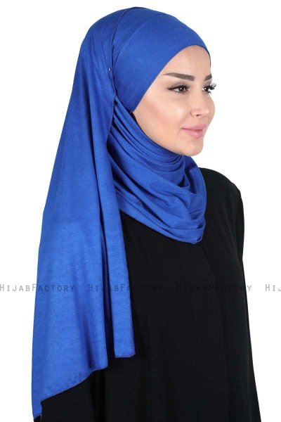 Kaisa - Hijab Coton Pratique Bleu