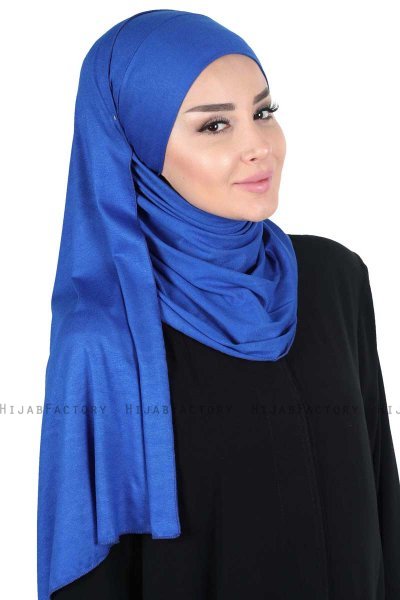 Kaisa - Hijab Coton Pratique Bleu