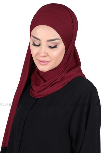 Kaisa - Hijab Coton Pratique Bordeaux