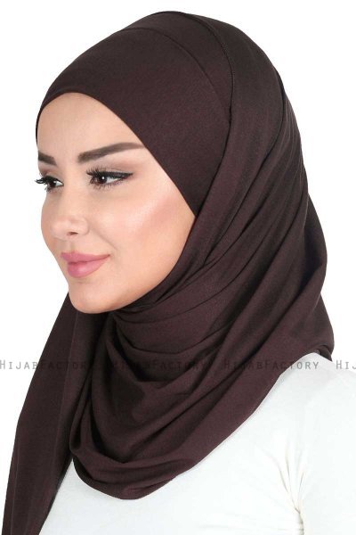 Kaisa - Hijab Coton Pratique Marron