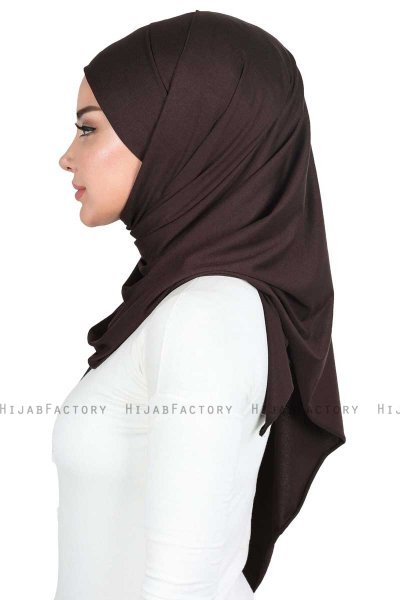 Kaisa - Hijab Coton Pratique Marron