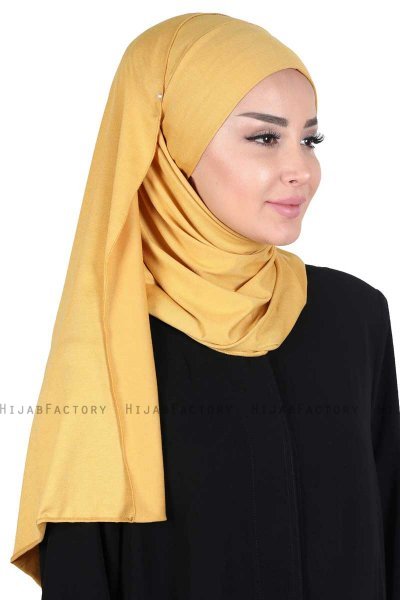 Kaisa - Hijab Coton Pratique Moutarde