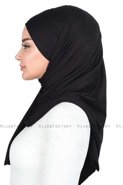 Kaisa - Hijab Coton Pratique Noir