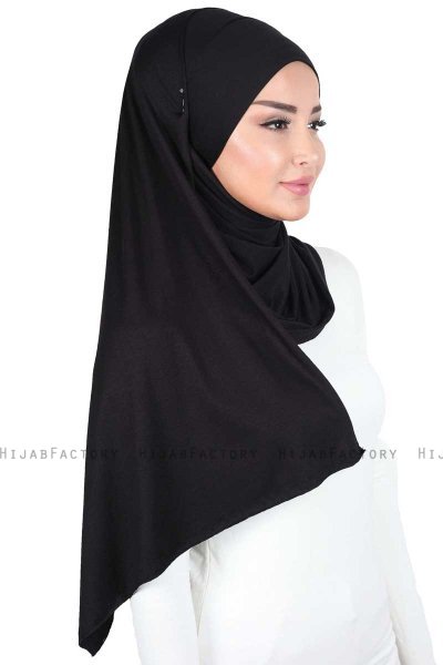Kaisa - Hijab Coton Pratique Noir