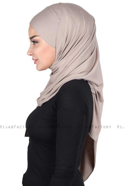 Kaisa - Hijab Coton Pratique Taupe
