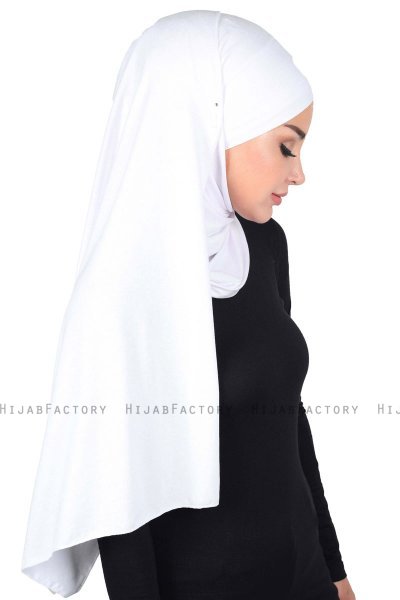 Kaisa - Hijab Coton Pratique Blanc
