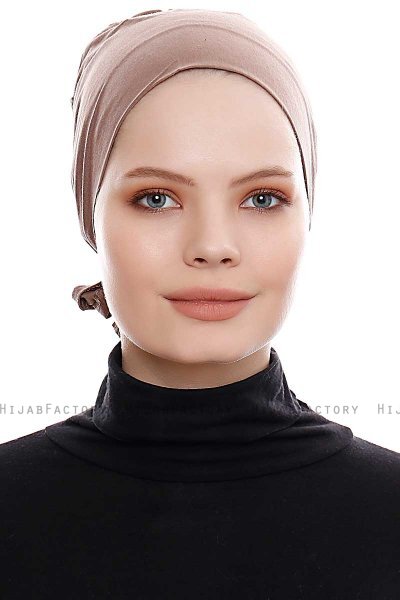 Kiraz - Bonnet XXL Coton Taupe Foncé - Ecardin