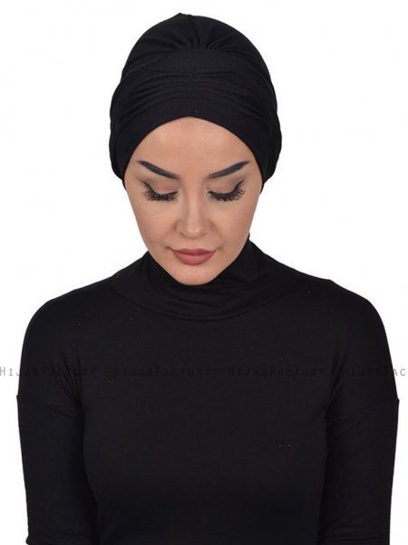 Linda Svart Bomull Turban Ayse Turban 321901d