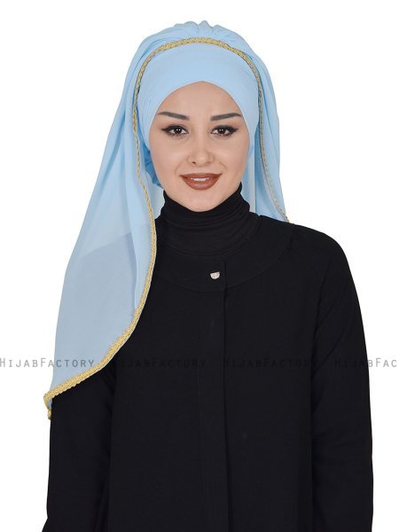 Louise - Hijab Pratique Bleu Clair - Ayse Turban