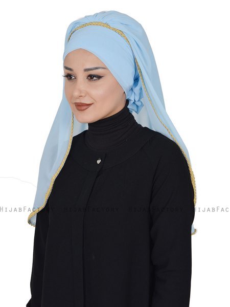 Louise - Hijab Pratique Bleu Clair - Ayse Turban