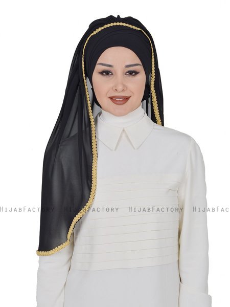 Louise - Hijab Pratique Noir - Ayse Turban