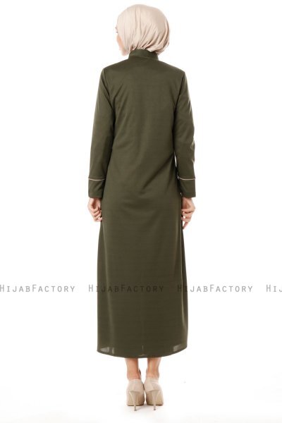Lylah - Abaya Kaki - Miss Cazibe