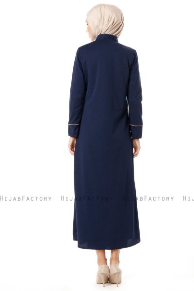 Lylah - Abaya Bleu Marin - Miss Cazibe