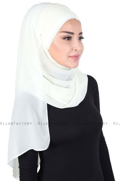 Malin - Hijab Chiffon Pratique Crème