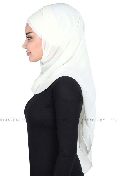 Malin - Hijab Chiffon Pratique Crème