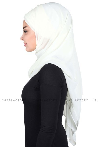 Malin - Hijab Chiffon Pratique Crème