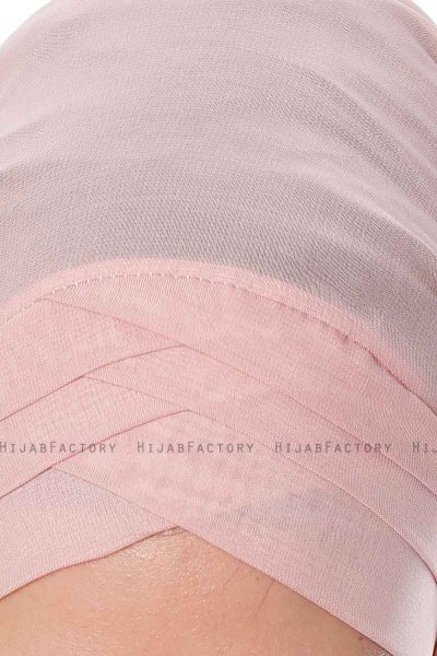 Mehtap - Chiffon Hijab Pratique One-Piece Vieux Rose